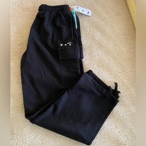 Off White Black Logo Cargo Pants